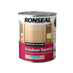 Ronseal 37365 Crystal Clear Outdoor Varnish Satin 750ml