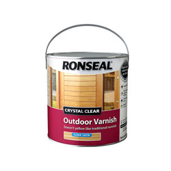 Ronseal 37366 Crystal Clear Outdoor Varnish Satin 2.5 litre