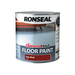 Ronseal 35754 Diamond Hard Floor Paint Satin Tile Red 2.5 litre