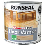 Ronseal 37539 Diamond Hard Floor Varnish Matt 2.5 litre