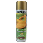 Ronseal 35823 Hardwood Garden Furniture Oil Natural Clear Aerosol 500ml