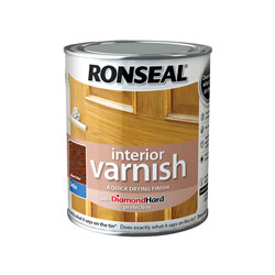 Ronseal 36838 Interior Varnish Quick Dry Satin Dark Oak 750ml