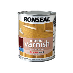 Ronseal 36839 Interior Varnish Quick Dry Satin Teak 750ml