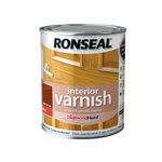 Ronseal 36842 Interior Varnish Quick Dry Gloss Medium Oak 250ml