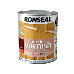 Ronseal 36845 Interior Varnish Quick Dry Gloss Teak 250ml