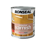 Ronseal 36850 Interior Varnish Quick Dry Gloss Dark Oak 750ml