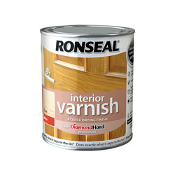 Ronseal 36874 Interior Varnish Quick Dry Gloss Clear 750ml