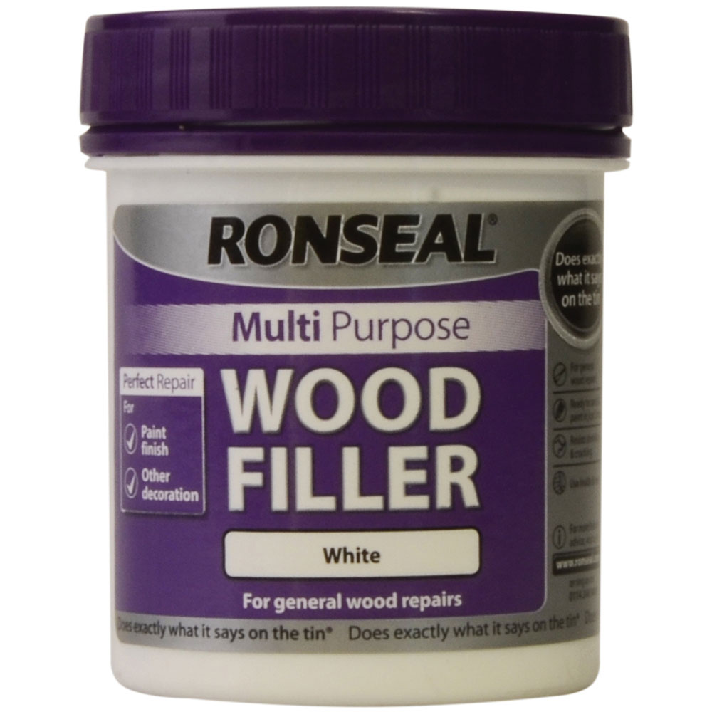 Ronseal 34739 Multipurpose Wood Filler Tub White 250g Rapid Online