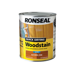 Ronseal 36946 Quick Drying Woodstain Satin Natural Oak 750ml