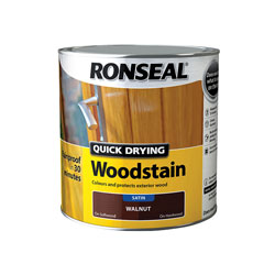 Ronseal 37463 Quick Drying Woodstain Satin Smoked Walnut 2.5 litre