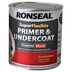 Ronseal 36467 Super Flexible Wood Primer & Undercoat Grey 750ml