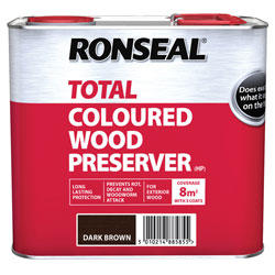 Ronseal 38585 Trade Total Wood Preserver Dark Brown 2.5 litre