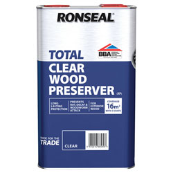 Ronseal 38589 Trade Total Wood Preserver Clear 5 litre