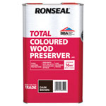 Ronseal 38590 Trade Total Wood Preserver Dark Brown 5 litre