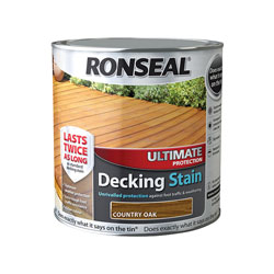 Ronseal 36904 Ultimate Protection Decking Stain Country Oak 2.5 litre