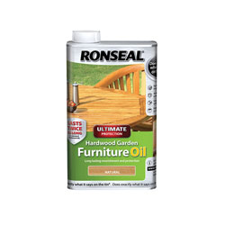 Ronseal 37355 Ultimate Protection Hardwood Furniture Oil Natural Clear 500ml