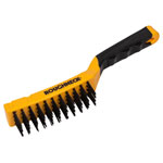 Roughneck 52-040 Carbon Steel Wire Brush Soft Grip 300mm (12in) - 4 Row