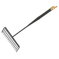 Roughneck 68-500 Tarmac Rake 16 Round Teeth - Tubular Steel Shaft ...