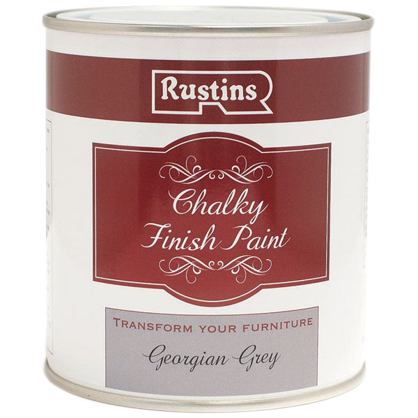 Rustins CHAPG250 Chalky Finish Paint Georgian Grey 250ml