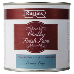 Rustins CHAPS250 Chalky Finish Paint Savoy Sage 250ml