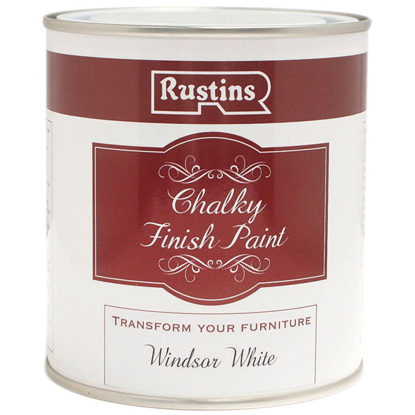 Rustins CHAPW500 Chalky Finish Paint Windsor White 500ml