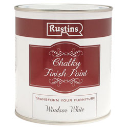 Rustins CHAPW500 Chalky Finish Paint Windsor White 500ml