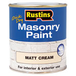 Rustins MASPC250 Quick Dry Masonry Paint Matt Cream 250ml