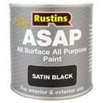 Rustins ASAPBL1000 ASAP Paint Black 1 Litre