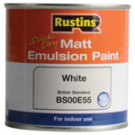 Rustins MEMLW250 Quick Dry Matt Emulsion Paint White 250ml