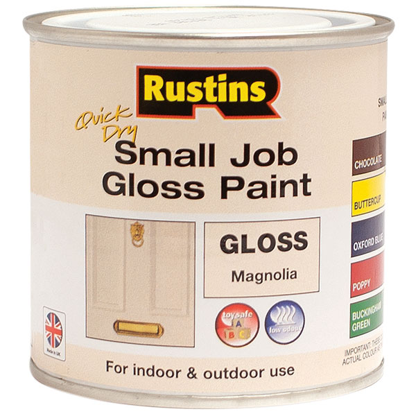 Rustins SJMAGQD Quick Dry Small Job Gloss Paint Magnolia 250ml