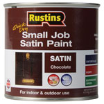 Rustins SPCHW250 Quick Dry Small Job Satin Paint Chocolate 250ml