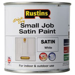 Rustins SPWHW250 Quick Dry Small Job Satin Paint White 250ml