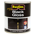 Rustins BLAGW500 Quick Dry Black Gloss 500ml