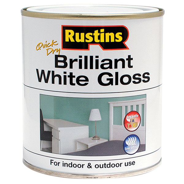 Rustins WHIGW500 Quick Dry Brilliant White Gloss 500ml