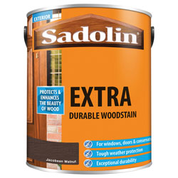 Sadolin 5012998 Extra Durable Woodstain Jacobean Walnut 5 litre