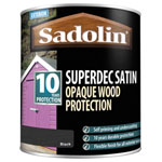 Sadolin 5028828 Superdec Opaque Wood Protection Black Satin 1 litre