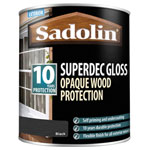 Sadolin 5028853 Superdec Opaque Wood Protection Black Gloss 1 litre