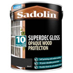 Sadolin 5028855 Superdec Opaque Wood Protection Black Gloss 5 litre