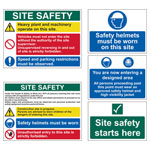 Scan 13974 Construction Site Pack of PVC Safety Signs (5 Pack)