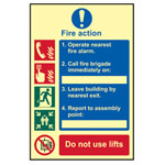 Scan 0202 Fire Action Procedure - Photoluminescent 200 x 300mm