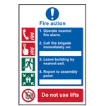 Scan 0175 Fire Action Procedure - PVC 200 x 300mm
