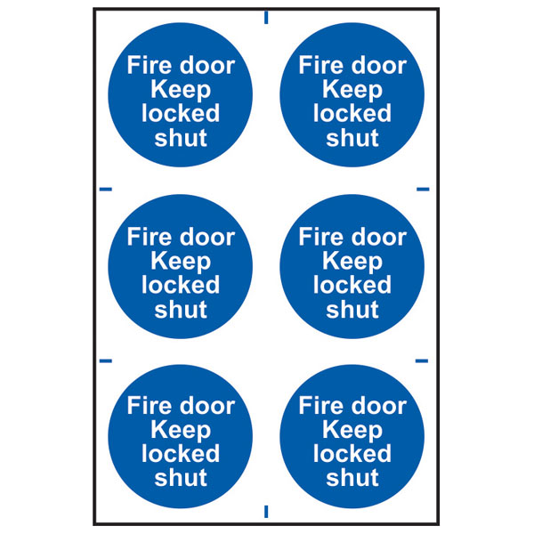 Scan 0153 Fire Door Keep Locked Shut - PVC 200 x 300mm