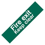 Scan 5206 Fire Exit Keep Clear Text Only - PVC 200 x 50mm