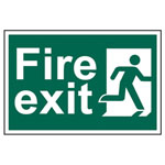 Scan 1507 Fire Exit Man Running Right - PVC 300 x 200mm