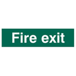 Scan 5204 Fire Exit Text Only - PVC 200 x 50mm