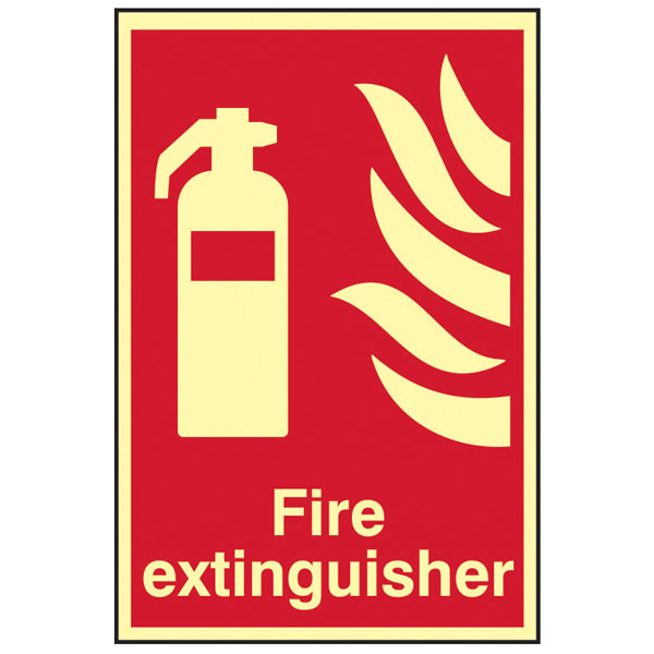 Scan 1571 Fire Extinguisher Photoluminescent - 200 x 300mm