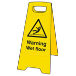 Scan 4702 Heavy-Duty 'A' Board: Warning Wet Floor
