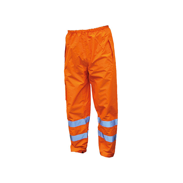 Scan SCAWWHVMTLO Hi-Vis Orange Motorway Trousers - L (40in)
