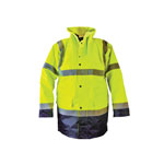 Scan SCAWWHVMJLYB Hi-Vis Yellow/Black Motorway Jacket - L (44in)