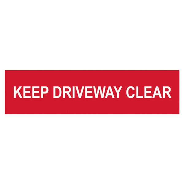 Scan 5252 Keep Driveway Clear - PVC 200 x 50mm